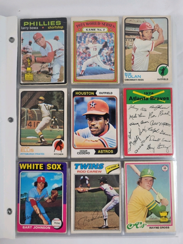 1971 - 1992 O Pee Chee MLB Baseball Trading Card Singles , 108 Trading Cards