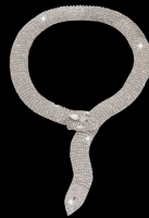 Snake Head Rhinestone Long Neck Chain High-end Necklace