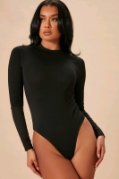 New Women's XS Fashionnova Melanie Mock Neck Bodysuit.