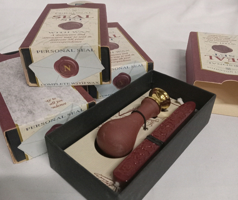 4 Stuart Houghton Personal Seal Sets w/ Wax | Letters G, N, F & Y
