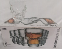 6 Home Essentials 16oz Skull Shaped Shooter Glasses