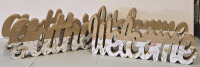 4 New | Decorative Table Top Signs " Welcome & Gather "