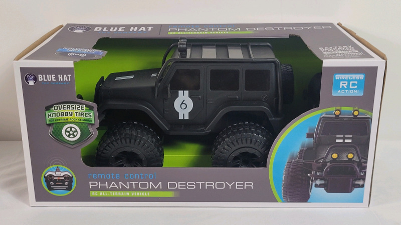 New - Blue Hat Toy Company Phantom Destroyer RC All-Terrain Vehicle w/Oversize Knobby Tires .