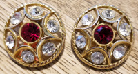 Vintage signed ALFRED SUNG clip on earrings