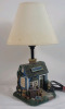 Home Decor Resin " Antique Store " Table Lamp . Measures 15" Tall . Tested Working , Includes Bulb - 2