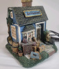 Home Decor Resin " Antique Store " Table Lamp . Measures 15" Tall . Tested Working , Includes Bulb - 3