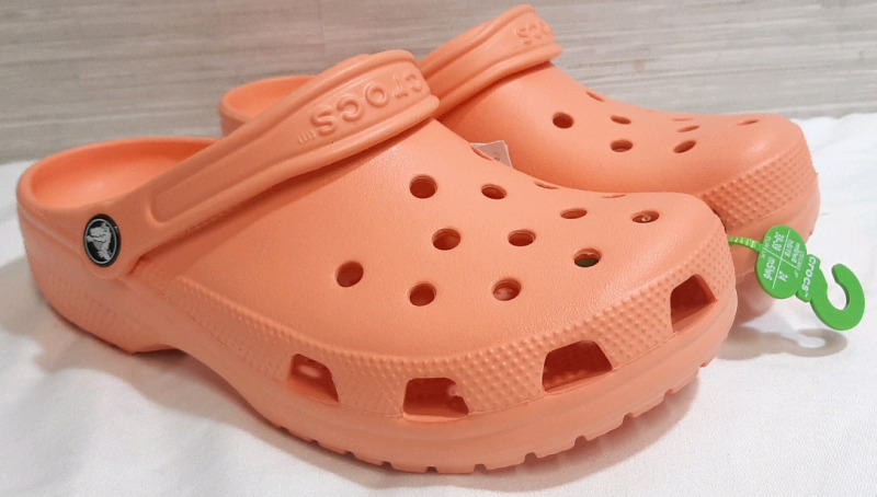 New Pair Of Classic Orange Crocs, Size m6/w8