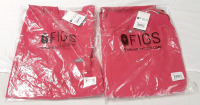 2 New Figs Pink Hospital Scrubs Top and Bottoms Large Size
