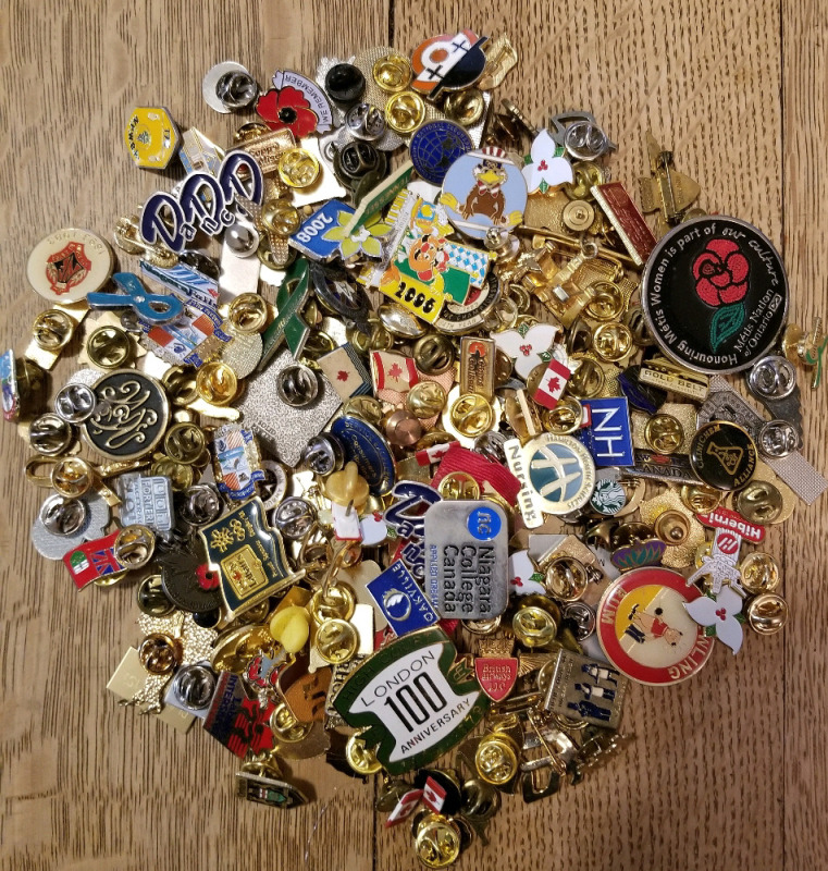 Large lot of vintage to modern pins