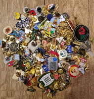 Large lot of vintage to modern pins