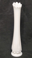 Westmoreland Milk Glass Grape Swing Vase , measures 14.5" tall . No chips or cracks