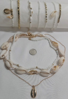 New | Women's Shell Themed Jewelry Lot | Comes w/ 6 Bracelets & 3 Necklaces