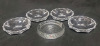 Four (4) MCM Josephinenh&uuml;tte German Lead Crystal Candy Dishes & Iittala Finland Crystal Wine Bottle Holder
