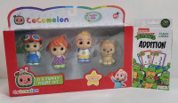 New - Child's Toy & Math Learning Cards . JJ & Family Figure Set and TMNT Addition Flash Cards