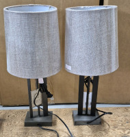 2 New Classic Lighting Table Lamps with Shades 20.5" Tall