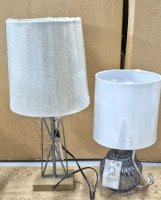 2 New Classic Lighting Table Lamps with Shades 20.5" & 14.5" Tall