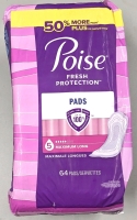 64 New POISE Fresh Protection #5 Maximum Long Pads