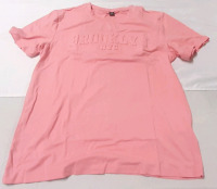 New Pink Brooklyn NYC T-Shirt, Large Size