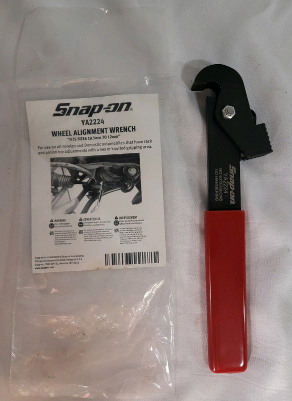 SNAP-ON Tie Rod Wheel Alignment Adjusting Wrench #YA2224 - New