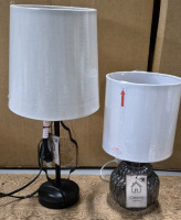2 New Classic Lighting Table Lamps with Shades 20.5" & 14.5" Tall
