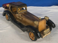 Vintage Wooden Handmade Collectible Car | 10.5" x 4" x 4"