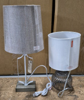 2 New Classic Lighting Table Lamps with Shades 20.5" & 14.5" Tall