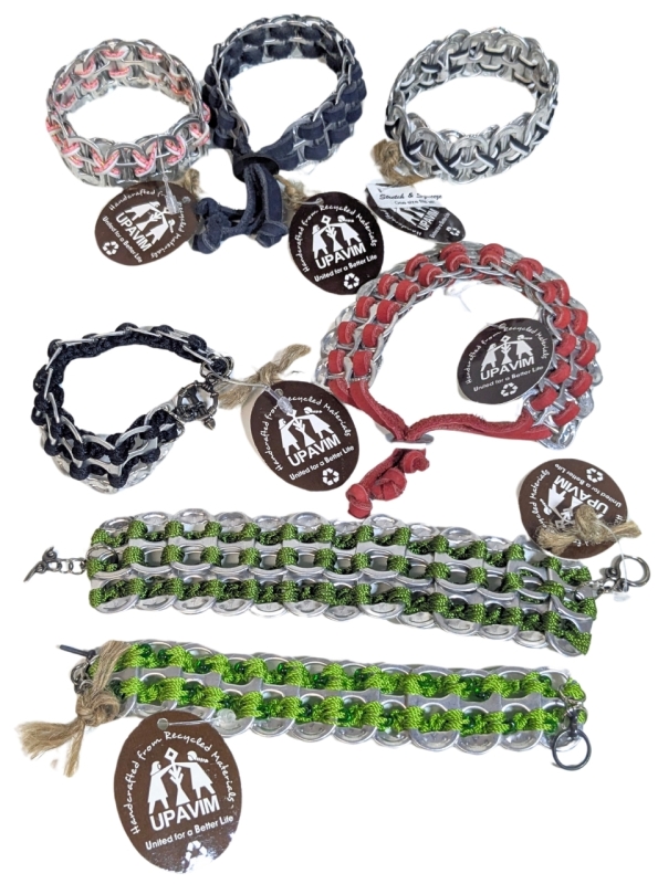 7 New UPAVIM Handmade Fairtrade Hope Guatemala Pop Tab Bracelets | 2 Expansion, 5 Toggle up to 7" Long