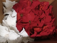 Over 10 New | Gorgeous Decorative Faux Poinsettias w/ Glittery Center