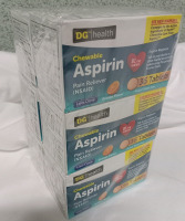 6 New | DG Health Chewable Asprins | 81mg Tablets | 36 Tablets a bottle