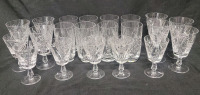 21 Clear Cut Crystal Glasses