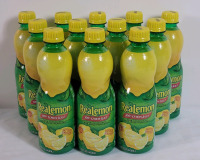 12 New ReaLemon 100% Lemon Juice , 15fl. oz. / 443ml . Best Before 08/19/25 - 10/04/25