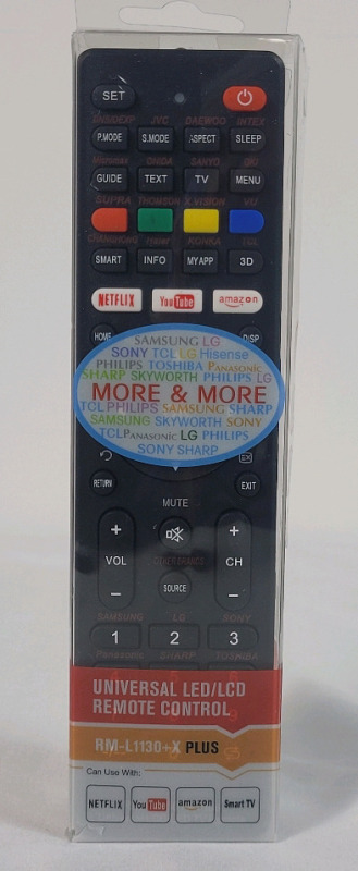 New - Universal LED/LCD Remote Control #RM-L1130+X Plus .