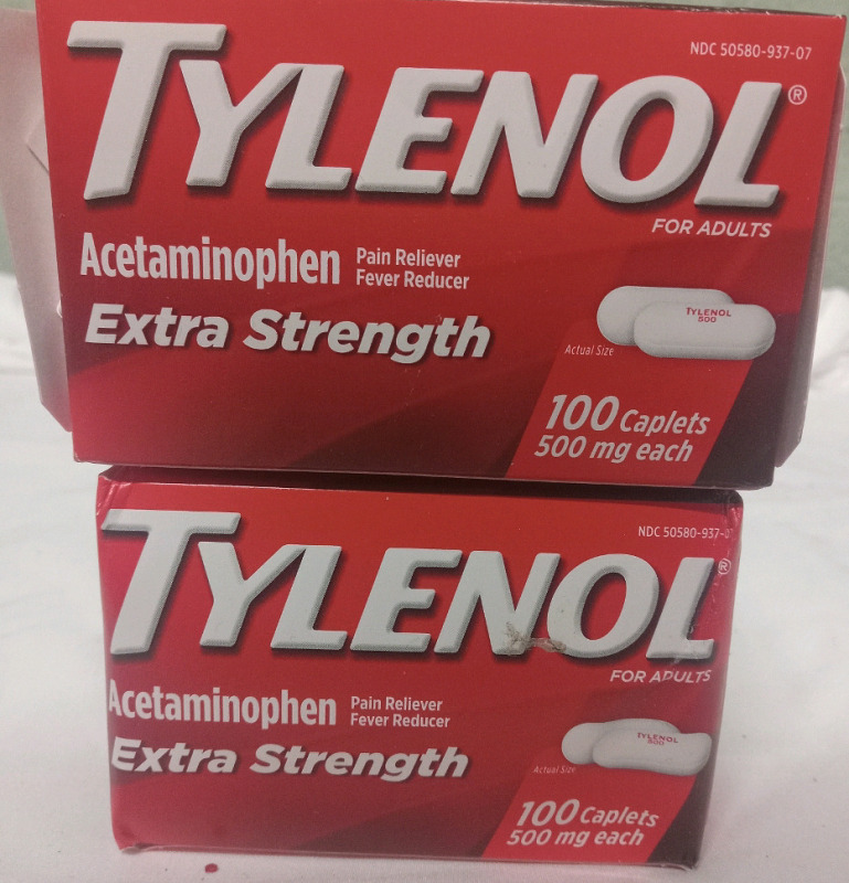 2 New Bottles | Tylenol Extra Strength 500mg | 100 Caplets a bottle