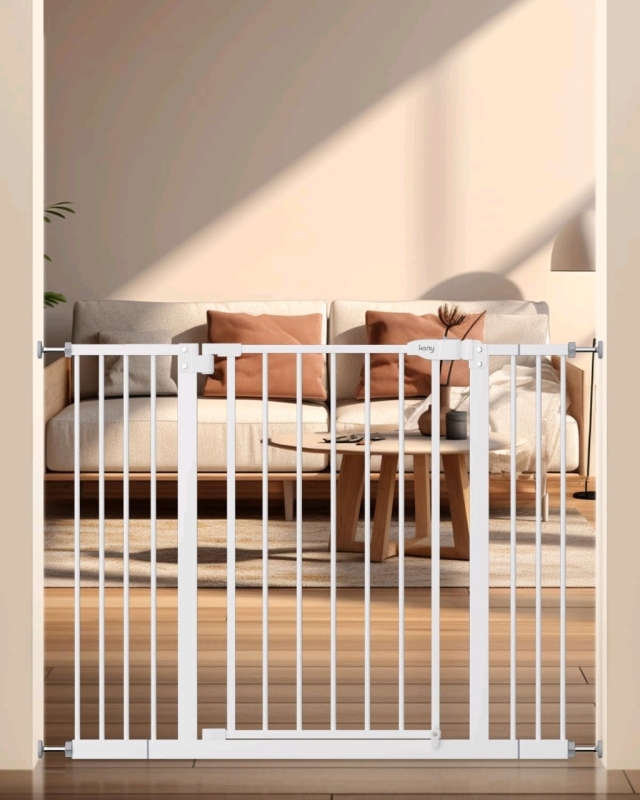 New: Kent Auto Close Baby Gate - Fits Openings Between 29 and 42 inches - 30" Tall White