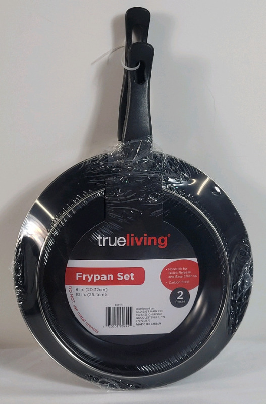 New - 2pc. TrueLiving Non-Stick Frypan Set , 10" & 8" Frypans