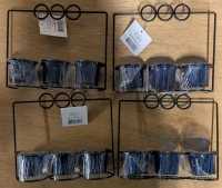 4 New | Beautiful Cobalt Blue 4pc Votive Holders & Metal Rack