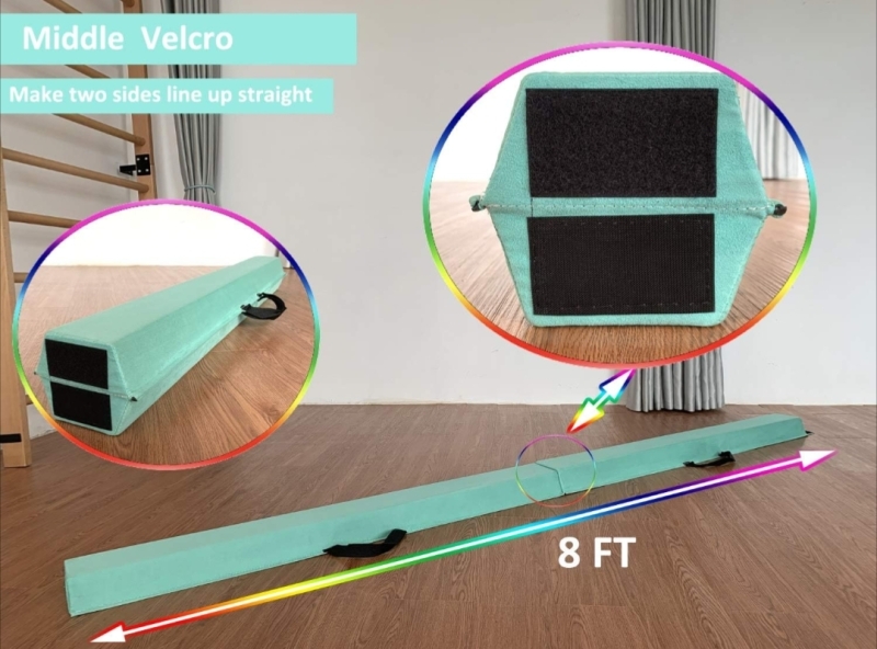 New: Marfula Balance Beam - Folds in Half For Carrying - 8ft Unfolded - Teal - Retails for 179$