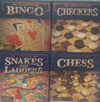 4 New | Traditions Board Games | Chess, Snakes&Ladders, Bingo & Checkers