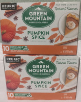 2 New Packs of 10 | Green Mountain Pumpkin Spice Coffee | 20 Keurig K-Cups Total | 94g