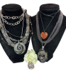 4 Multiple Strand Necklaces One Goldstone Heart Necklace