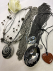 4 Multiple Strand Necklaces One Goldstone Heart Necklace - 5