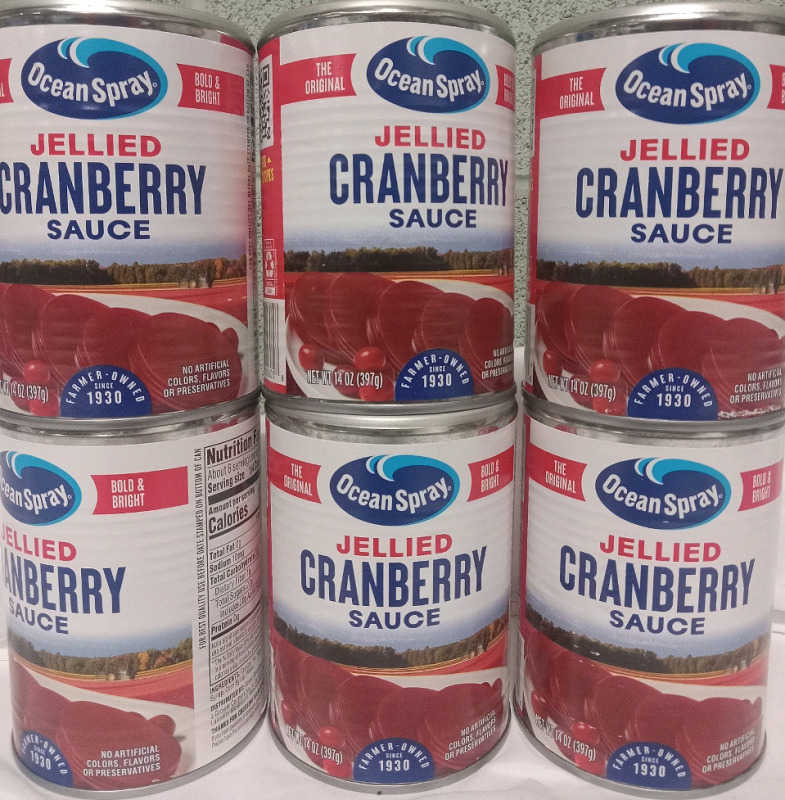 6 New | Ocean Spray Jellied Cranberry Sauce | 397g ea. | BB: 29 May 26