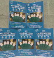 5 New | Holiday Style Frosted Dome Micro Lights | 42.5 Ft ea.