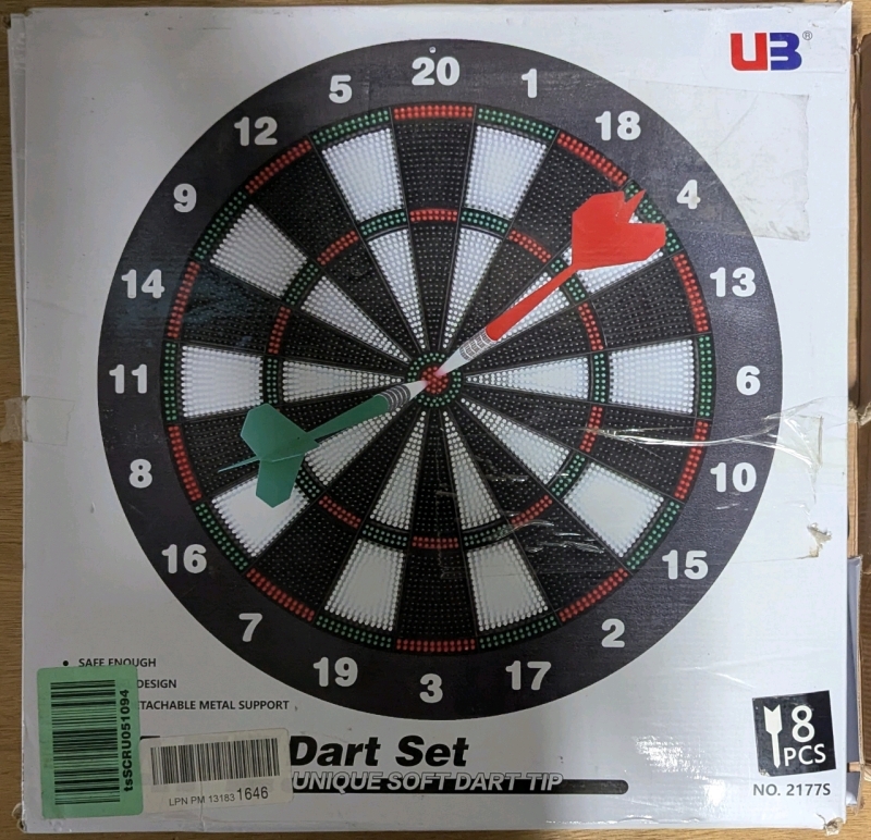 As New: 8pcs Soft Tip Dart Set - Safer Than Regular Darts