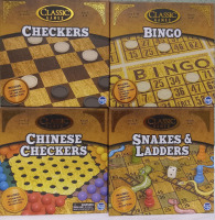 4 New | Classic Games: Checkers, Chinese Checkers, Snakes&Ladders & Bingo