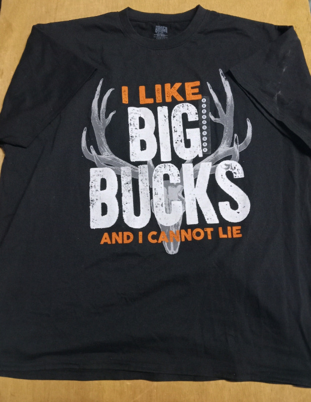 New | Size XL Men's "I Like Big Bucks" Graphic Tee