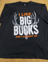 New | Size XL Men's "I Like Big Bucks" Graphic Tee