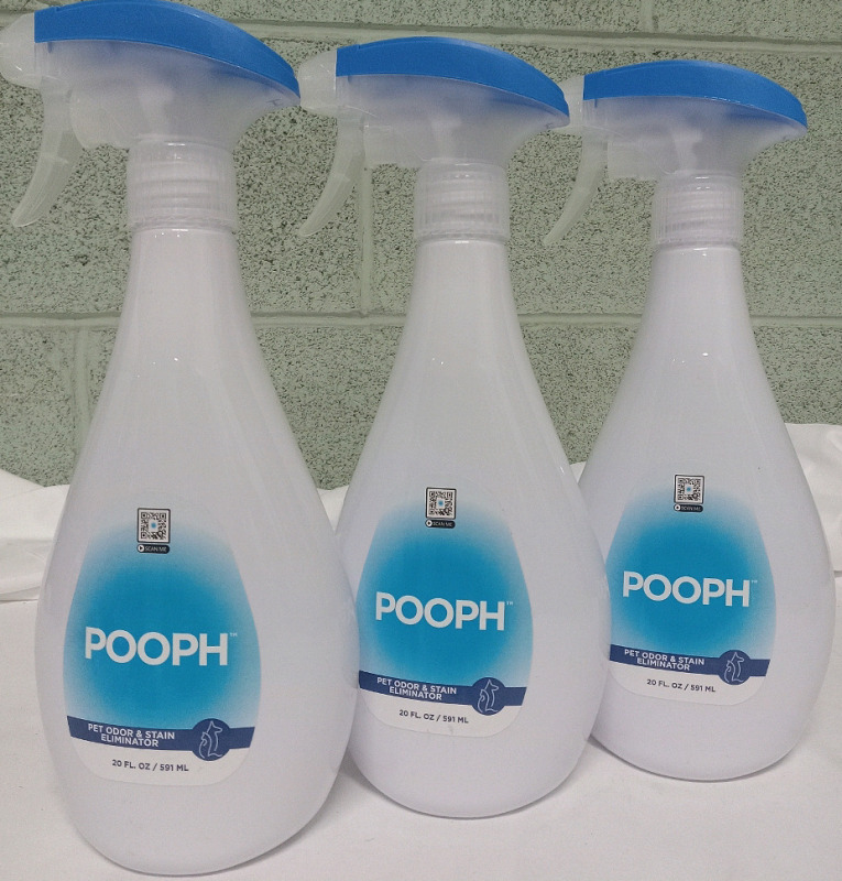 3 New 591mL Bottles of Pooph: Pet Odor & Stain Eliminator