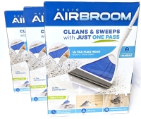3 New Helio Air Broom All Surface Lightweight Silicone Brooms Squeegee / Pet Hair Remover