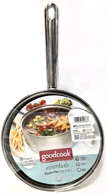 New GoodCook Essentials 2.8L (3qt) Saucepan with Lid